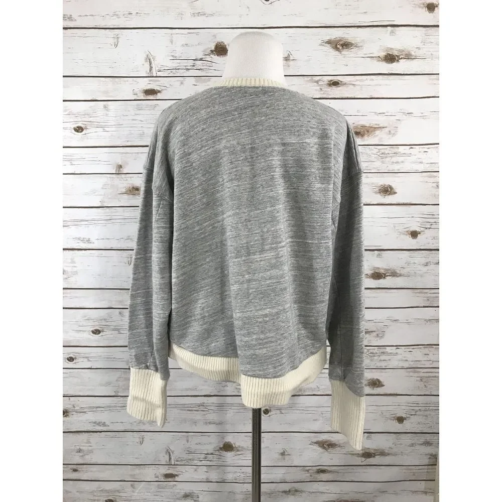J. CREW SWEATER TIPPED SWEATSHIRT‎ XL Style B6373